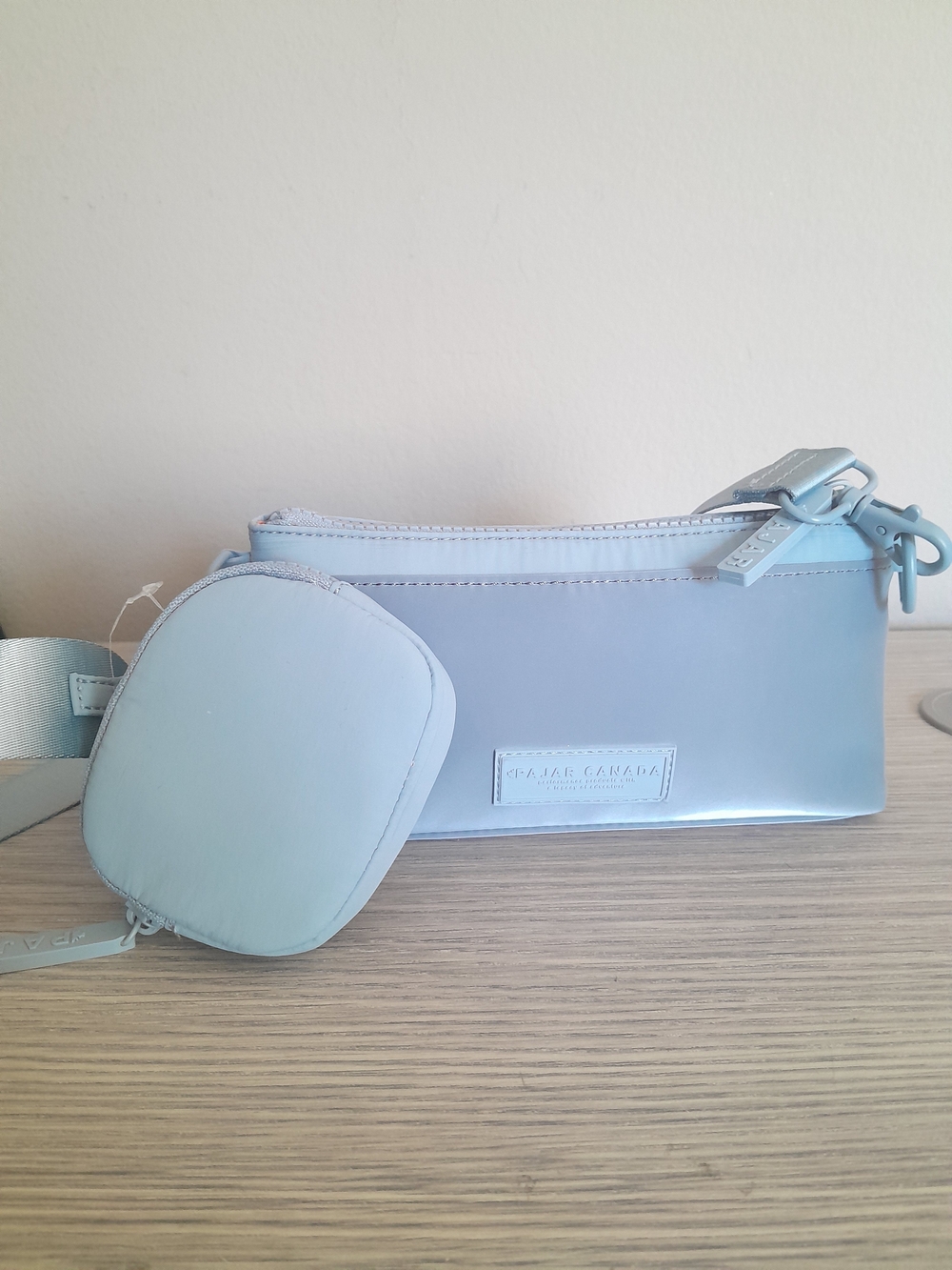 Pajar Canada Chalk Blue Cross Body/Fanny Pack with Removable Pouch